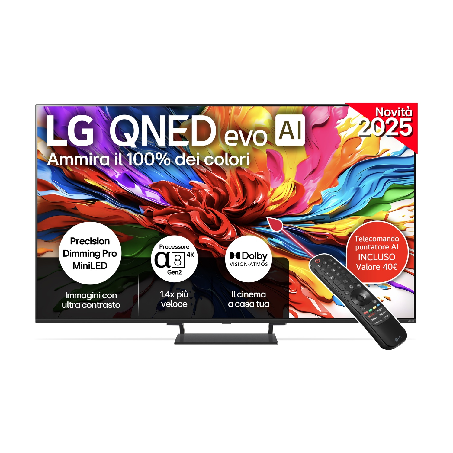 LG Qned evo AI 85Qned93A6A TV Qned, 85"