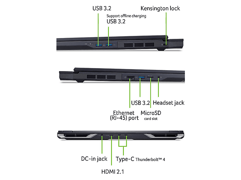 Thumbnail - ACER Predator Helios Neo 18 AI (PHN18-72-79Z2) mit 165 Hz Display RGB Tastaturbeleuchtung, Copilot+ PC - Zoll Intel® Cor...
