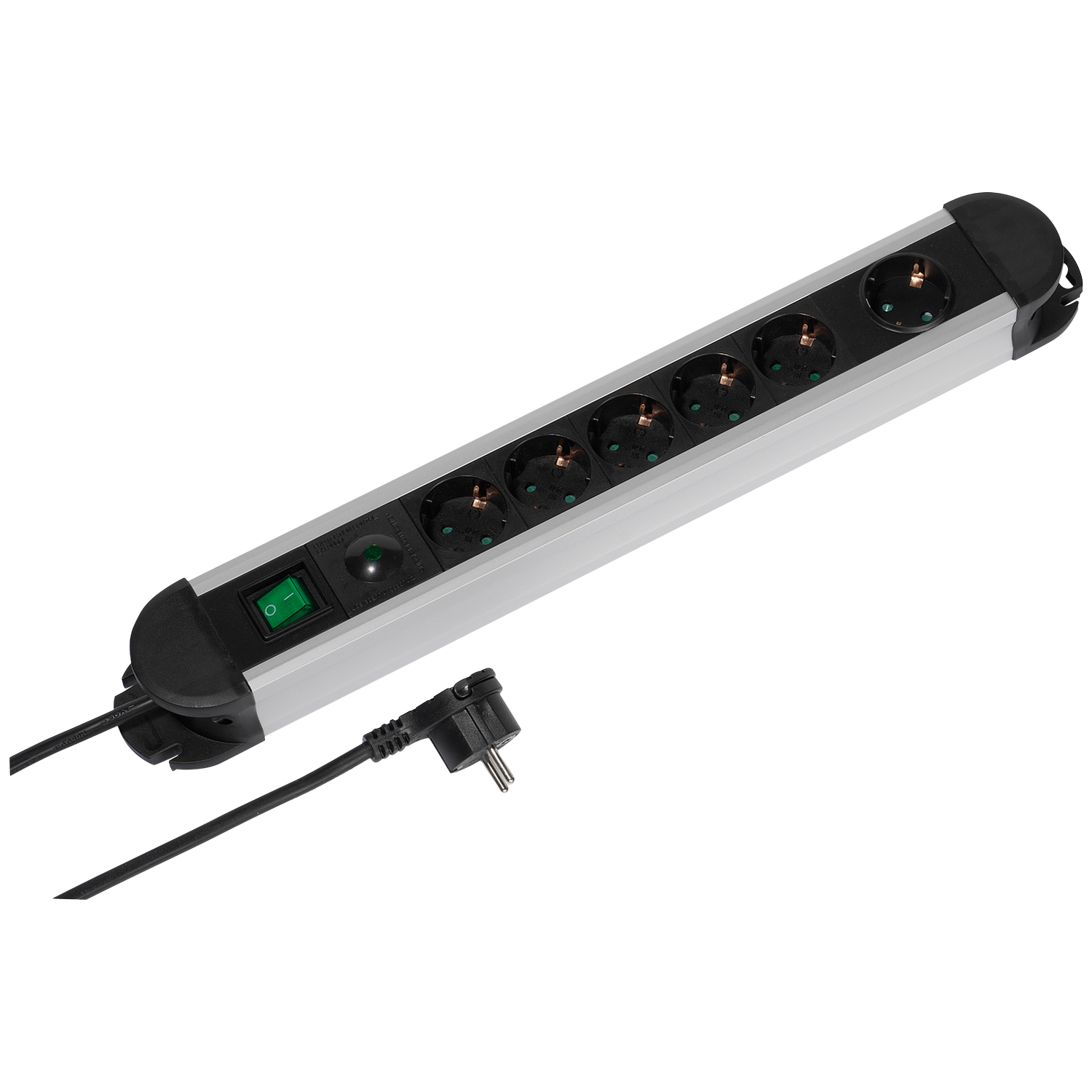Vivanco Alu 6-voudig Stopcontact Professional Overspanningsbeveiliging. Stopcontact