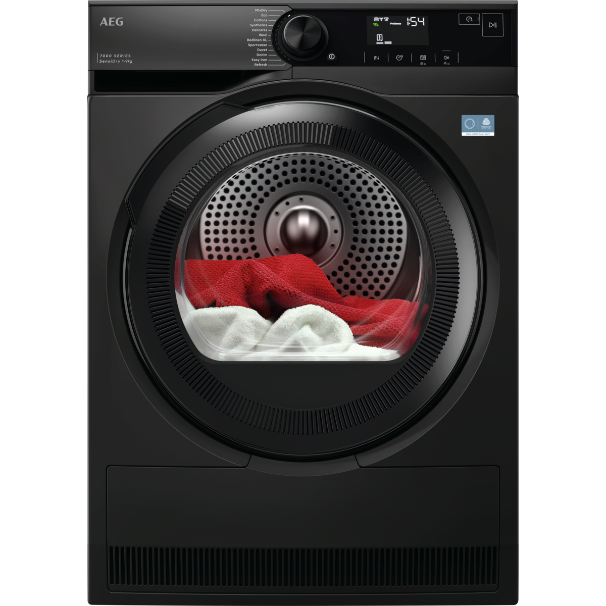 AEG TR7394DE Hőszivattyús szárítógép 9 kg, C, LED kijelző, belső világítás, Easy flow filter