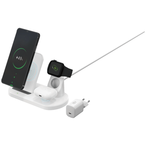 Isy Iwq-2020-1 3-in-1 Draadloze Oplader