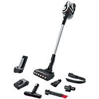 MediaMarkt Bosch Draadloze Steelstofzuiger Bss82sil1 Steelstofzuiger Incl. Kruimelzuiger Grijs aanbieding