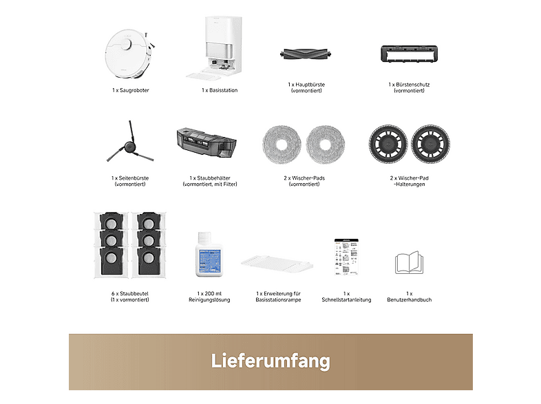 Dreame L10s Ultra Gen 3 Set Saugroboter mit Wischfunktion (Weiß, Laufzeit: bis zu 200min., mit Absaugstation) — Foto 2 von 5