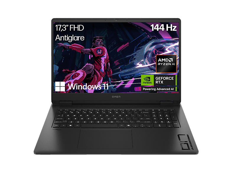 HP OMEN Gaming Laptop 17-db1393ng - 17,3 Zoll - AMD Ryzen AI 9 365 - 32 GB - 1 TB GeForce RTX 5070 - Windows 11 Home