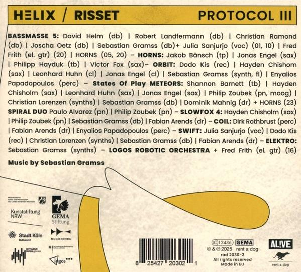 Albumcover mit Text, der Musiker und Songtitel auflistet. Enthält Logos und einen Barcode.