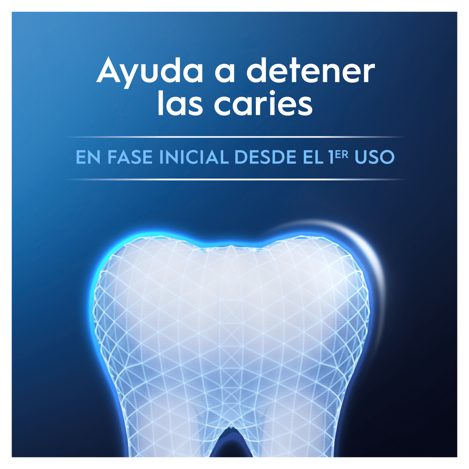 Ayuda a detener caries en la fase inicial desde el primer uso.