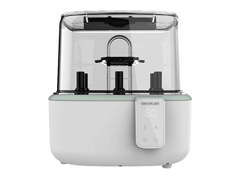 Calienta biberones - Cecotec Nana BabyCare DigitalSterilizer, 600 W, Capacidad 6 biberones, BPA Free, Blanco