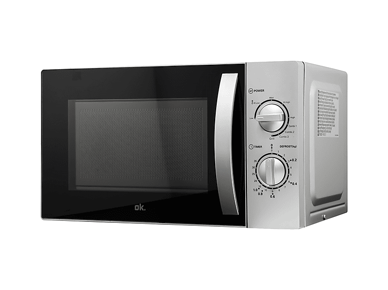 ok. OMW 2221 S Microwave Grill Mikrowelle (700 Watt, Freistehend, 20 l, Silber) — Foto 4 von 5