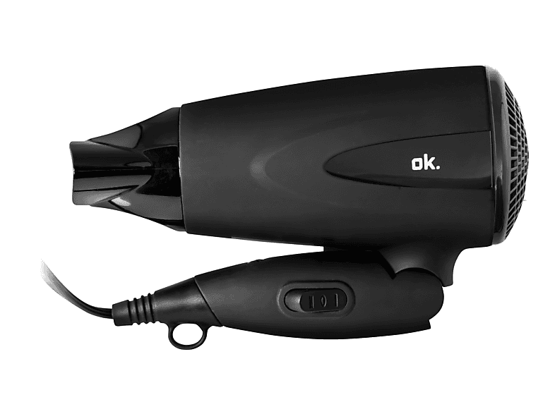 ok. OHD 1222 B Reisehaartrockner Schwarz, matt/glänzend (1200 Watt) — Foto 4 von 4
