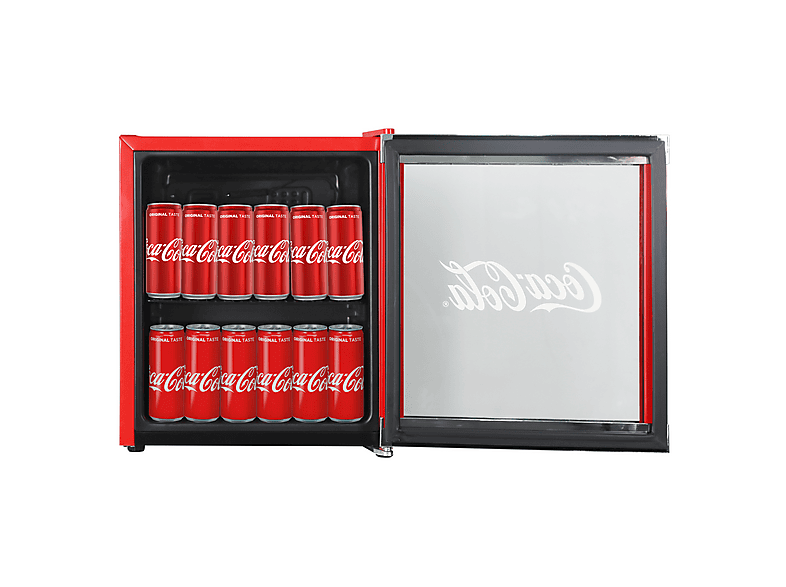 CUBES Coca-Cola Mini Kühlschrank 9,3L – Kompakter Dosenkühlschrank Mit Glasfront, LCD-Touch-Display, Dual Cooling (bis -9°C) – Für Auto, Büro & Zuhause – 12V/220V