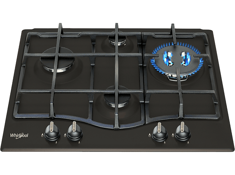Płyta gazowa WHIRLPOOL GMT6422AN Styl rustykalny Palnik Wok potrójna korona 59cm Antracyt