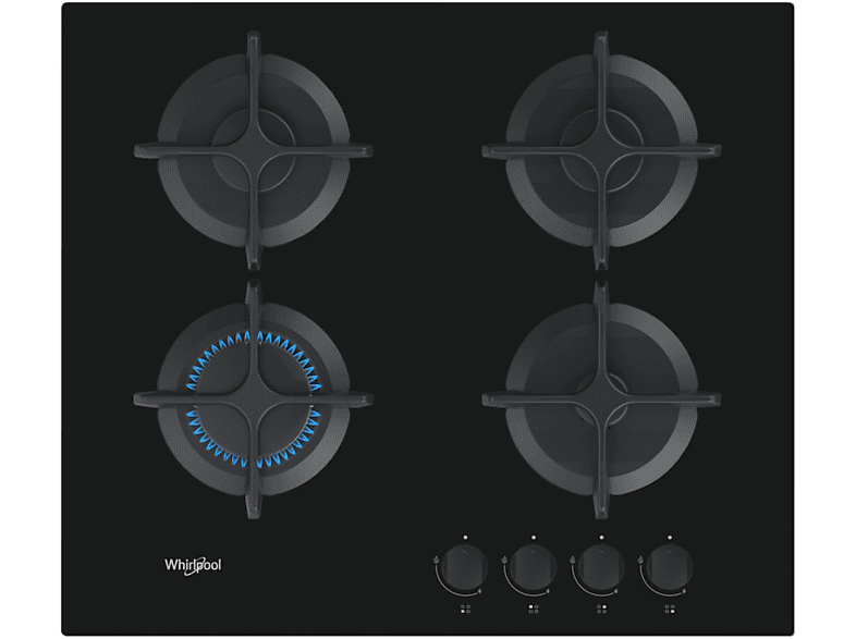 Płyta gazowa WHIRLPOOL GOB 616/NB 59cm Czarne szkło