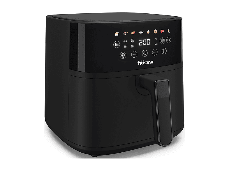 TriStar Fr-9060 Airfryer 6 L Friggitrice AD Aria, capacità l, Max potenza 1700 W, 8 programmi a 200 °C, Nero / Plastica Metallo