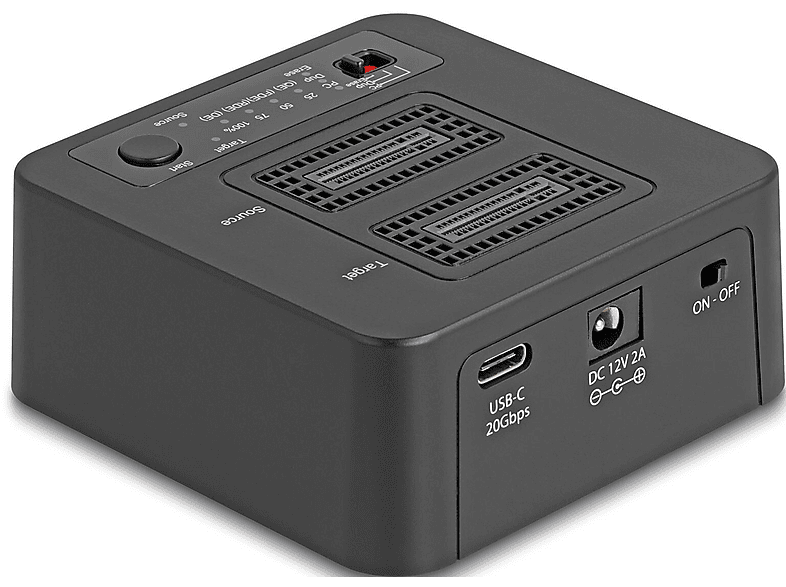 DELOCK 2x M.2 NVMe PCIe SSD, Schwarz