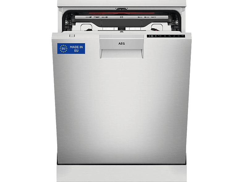 REACONDICIONADO Seminuevo Muy bueno Lavavajillas - AEG FFB76717PM, 14 servicios, 9 programas, 60 cm, Tercera bandeja, programa ExtraHygiene, Inox