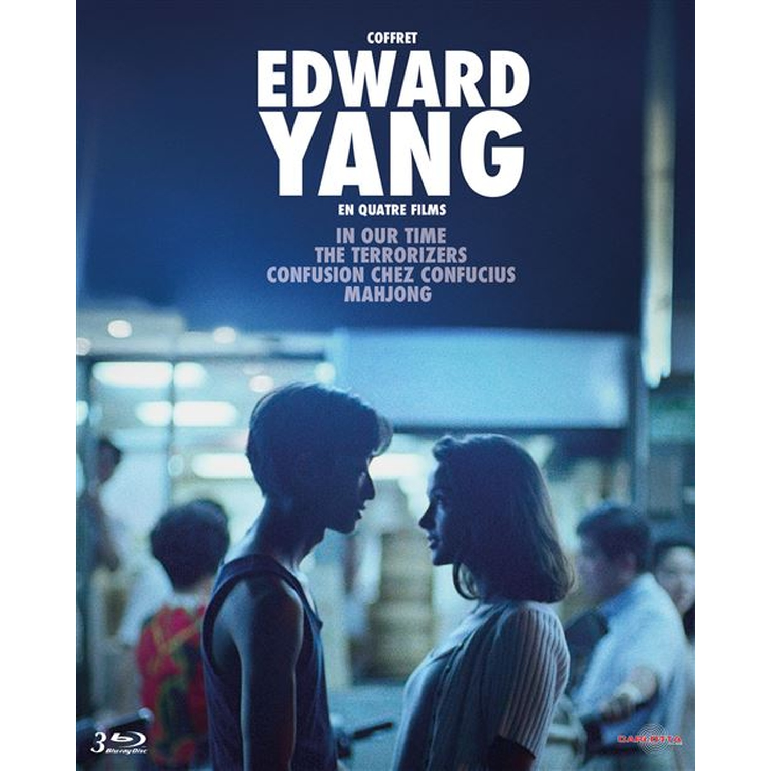 La couverture du film présente un couple face à face. Le titre est 'Edward Yang'. D'autres textes incluent des titres de films et des informations Blu-ray.
