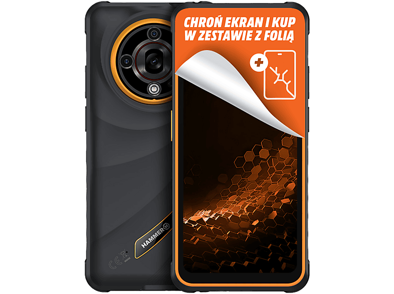 myPhone HAMMER Iron 6 5G 6/128GB 6,56" 48Mpix Czarno-pomarańczowy
