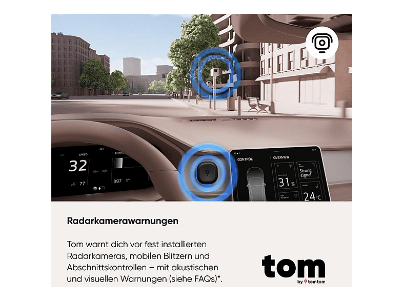 TOMTOM Verkehrs-Assistent Tom (Blitzer-, Stau- und Verkehrswarner) PKW, LKW Weltweit