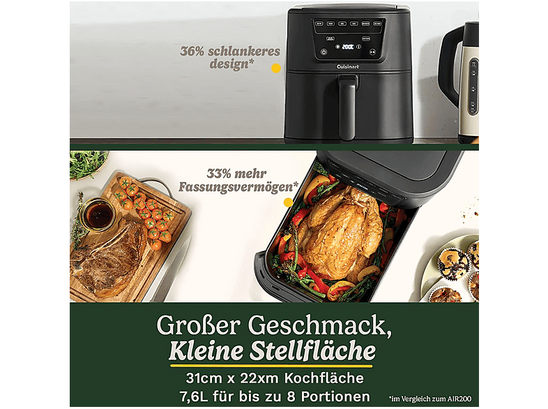 CUISINART Kompakt Max 7.6 Liter Heissluftfritteuse