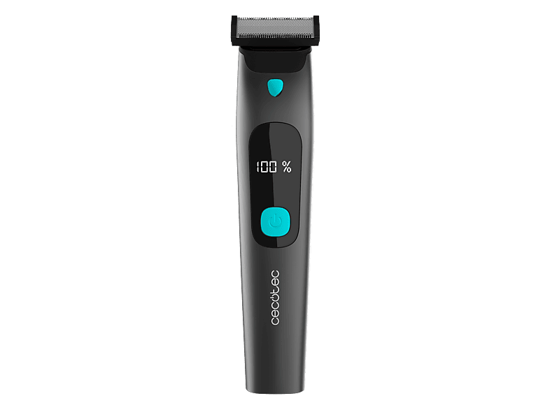 Afeitadora - Cecotec PrecisionCare OneShave Screen, 3 Peines 1/3/5 mm, Autonomía 1.5h, Resistencia IPX7, Pantalla digital, Negro