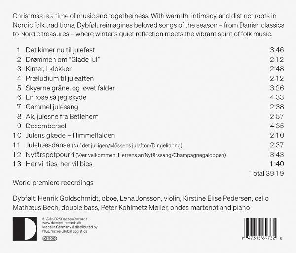 Albumcover listet Songs und Credits. Text auf weißem Hintergrund mit Logo und Barcode unten.
