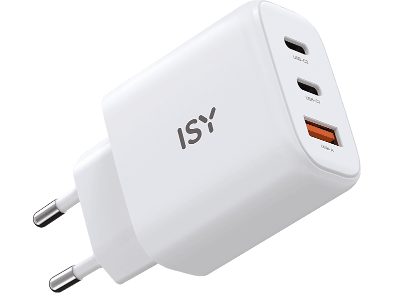 ISY IWC-4065-CCA GaN Ladegerät Universal, Weiß