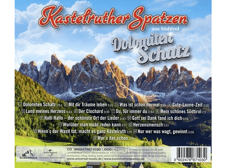 Thumbnail - Kastelruther Spatzen - DolomitenSchatz (CD)