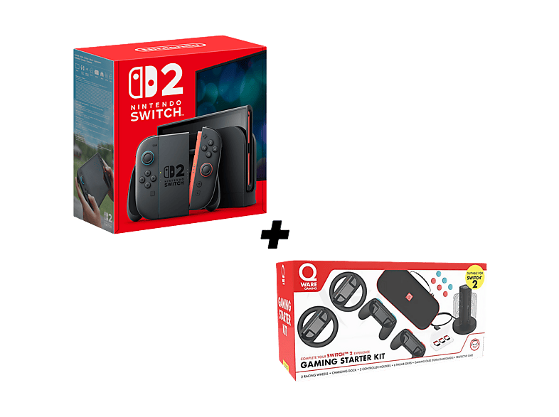 NINTENDO Switch 2 | Spelconsole + QWARE Starter Kit Black Bundel