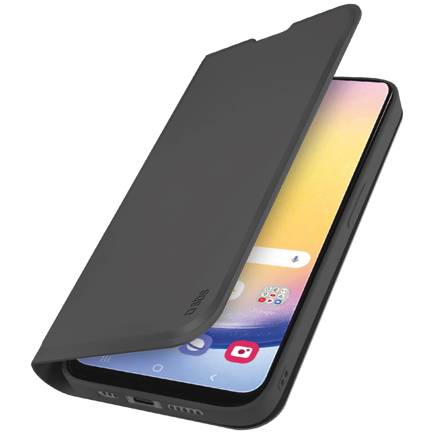 SBS MOBILE Wallet smooth Telefoonhoesje voor Samsung Galaxy A26 Zwart afbeelding