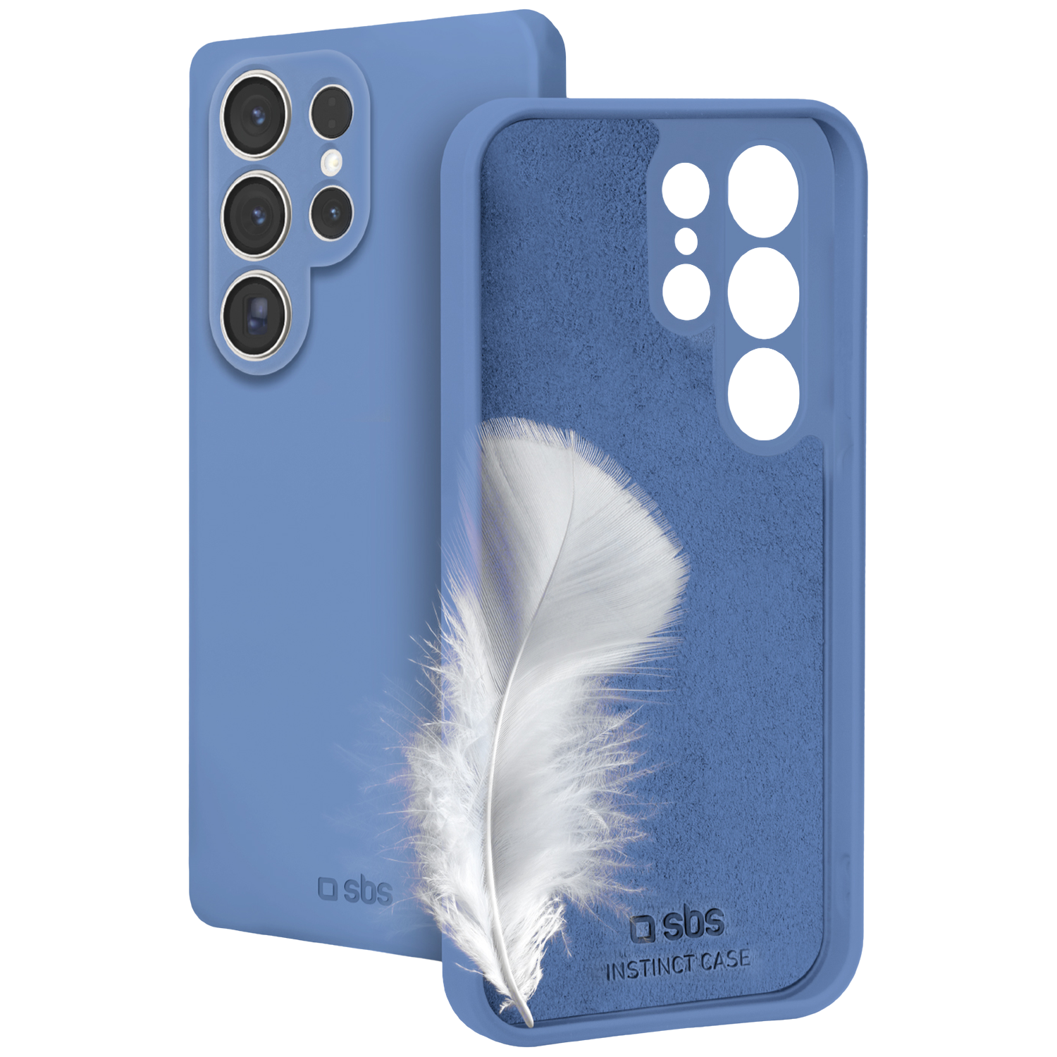 SBS MOBILE Instinct Case Telefoonhoesje voor Samsung Galaxy S25 Ultra Blauw afbeelding