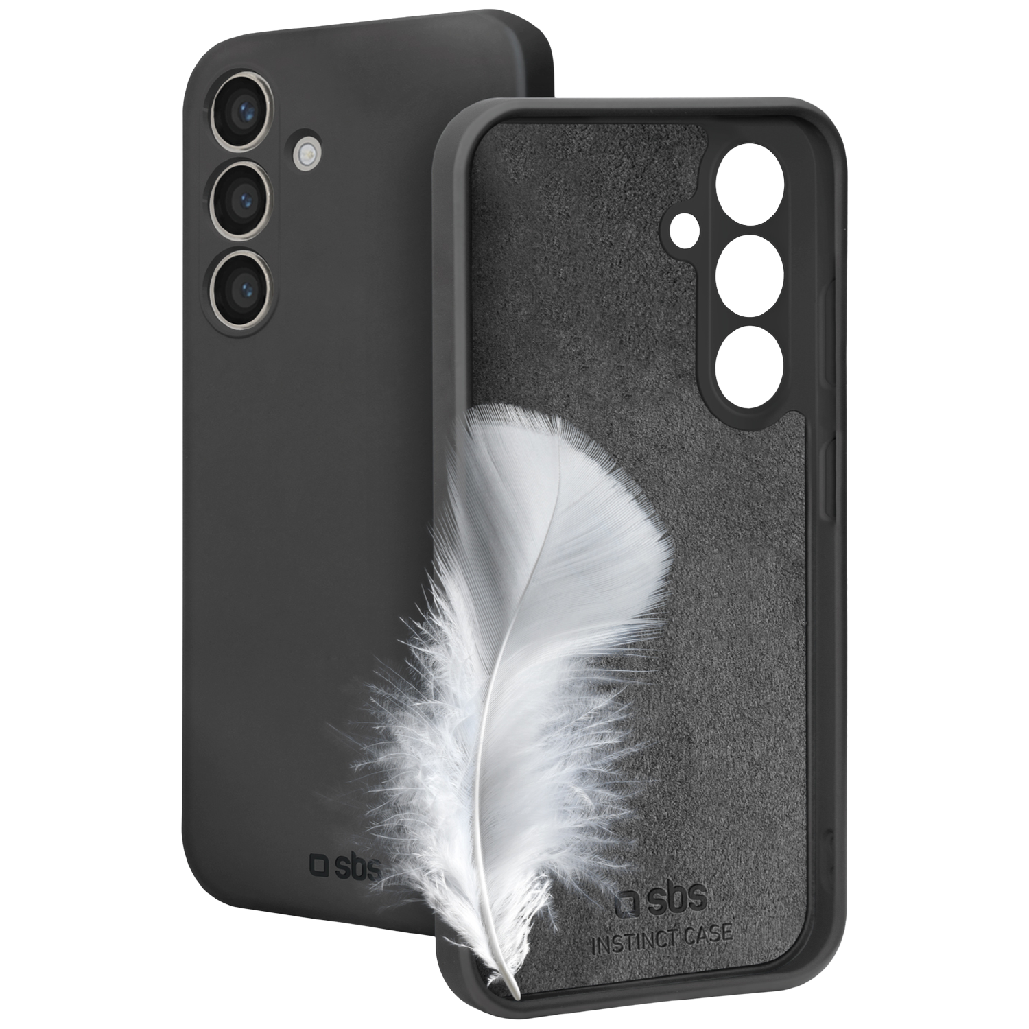 SBS MOBILE Instinct Case Telefoonhoesje voor Samsung Galaxy S25 Zwart afbeelding