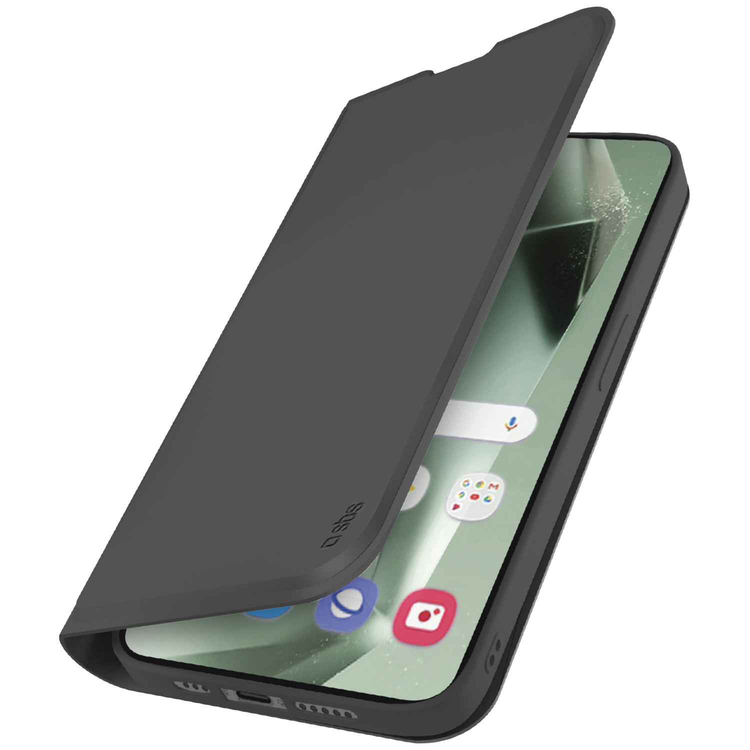 SBS MOBILE Wallet smooth Telefoonhoesje voor Samsung Galaxy S24 FE Zwart afbeelding