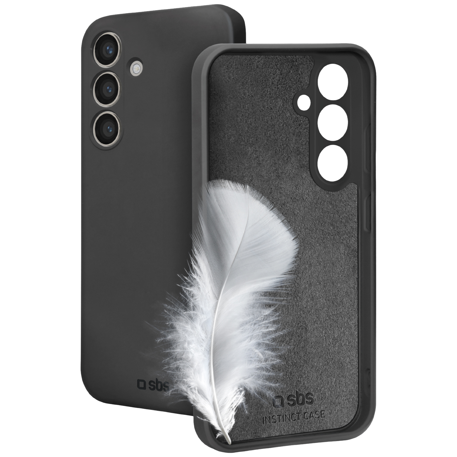 SBS MOBILE Instinct Case Telefoonhoesje voor Samsung Galaxy S25+ Zwart afbeelding