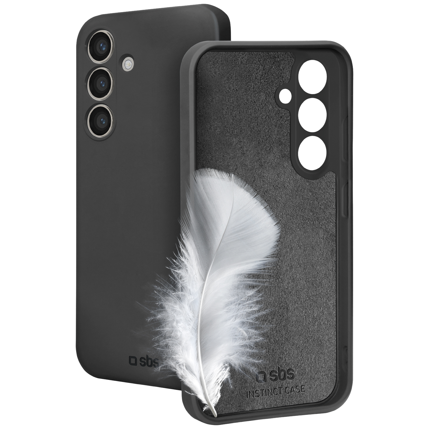 SBS MOBILE Cover Instinct Telefoonhoesje voor Samsung Galaxy S24 Zwart afbeelding