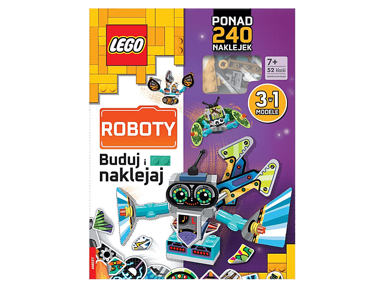 Książka LEGO Buduj i naklejaj: Roboty Wielokolorowy