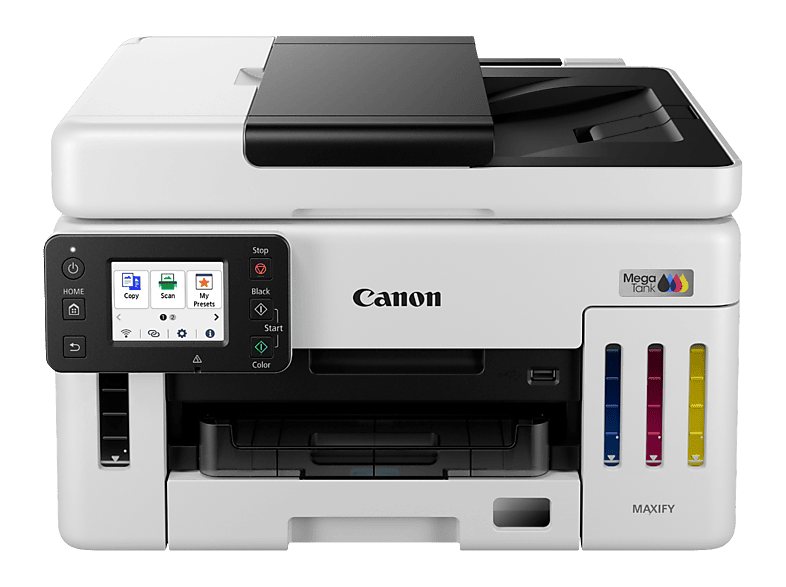 CANON maxIFY GX6150, WLAN, Weiß, Multifunktionsdrucker, Tintentank, WLAN, Duplexeinheit (für beidseitigen Druck), Weiß