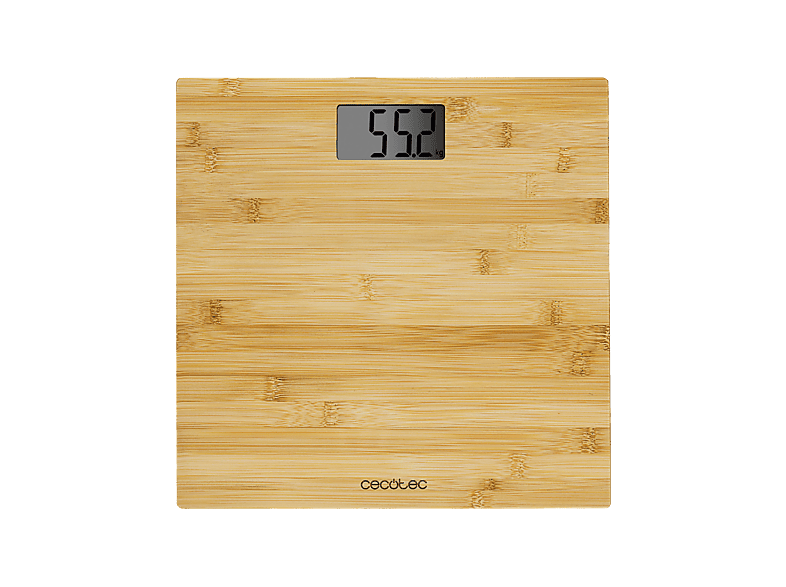 Báscula de baño - Cecotec Surface Precision 9300 Healthy, Digital, Hasta 180kg, Pantalla LCD, Cinta métrica, Autoapagado, Marrón