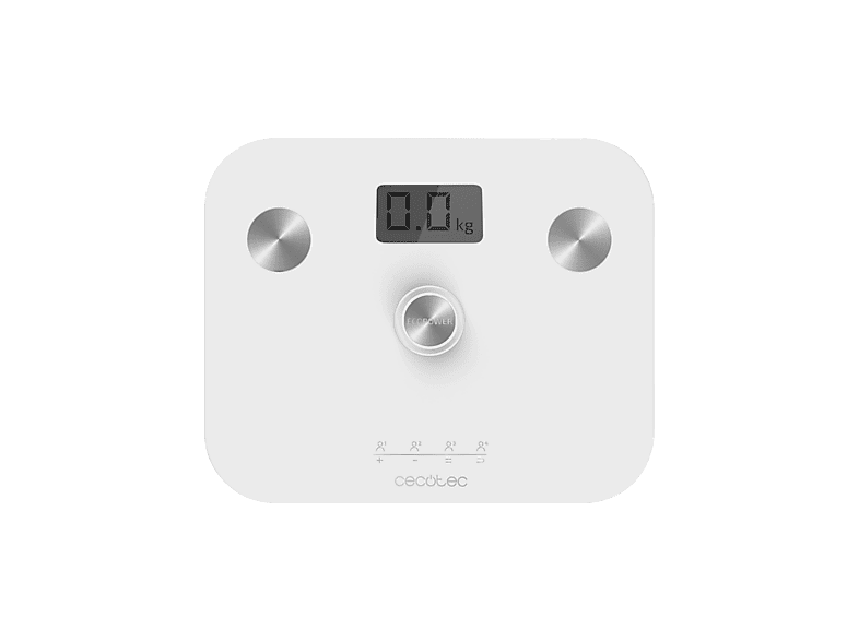 REACONDICIONADO Seminuevo Muy bueno Báscula de baño - Cecotec Surface Precision EcoPower 10100 Full Healthy White, Hasta 180kg, Sin pilas, Inteligente