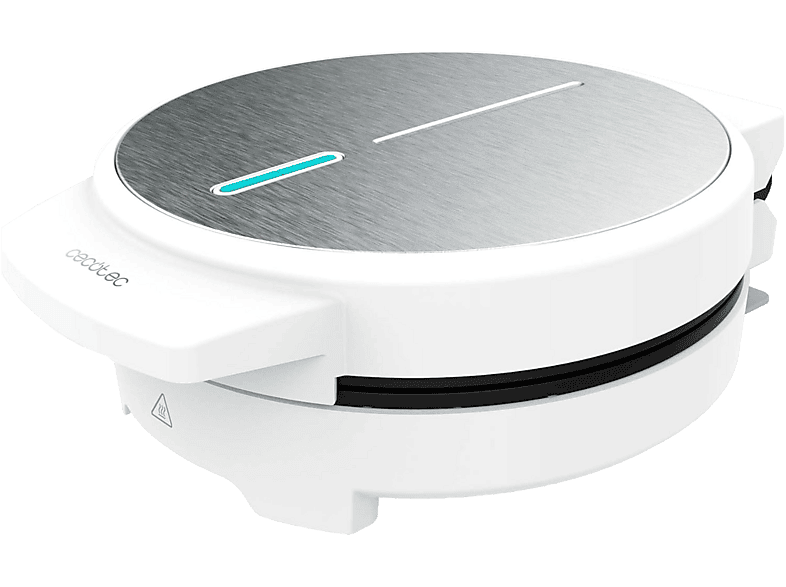 Gofrera - Cecotec Fun Gofrestone, 1000 W, 1 Placa 19cm para Gofre grande o 5 pequeños en forma corazón, Blanco