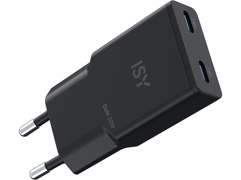 ISY IWC-4130-CC GaN Ladegerät Universal, Schwarz