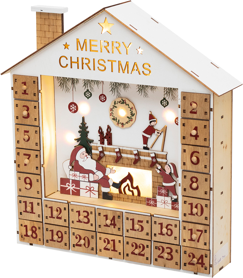 CHRISTMAS LIGHTING KLW24 LED adventi naptár, fa