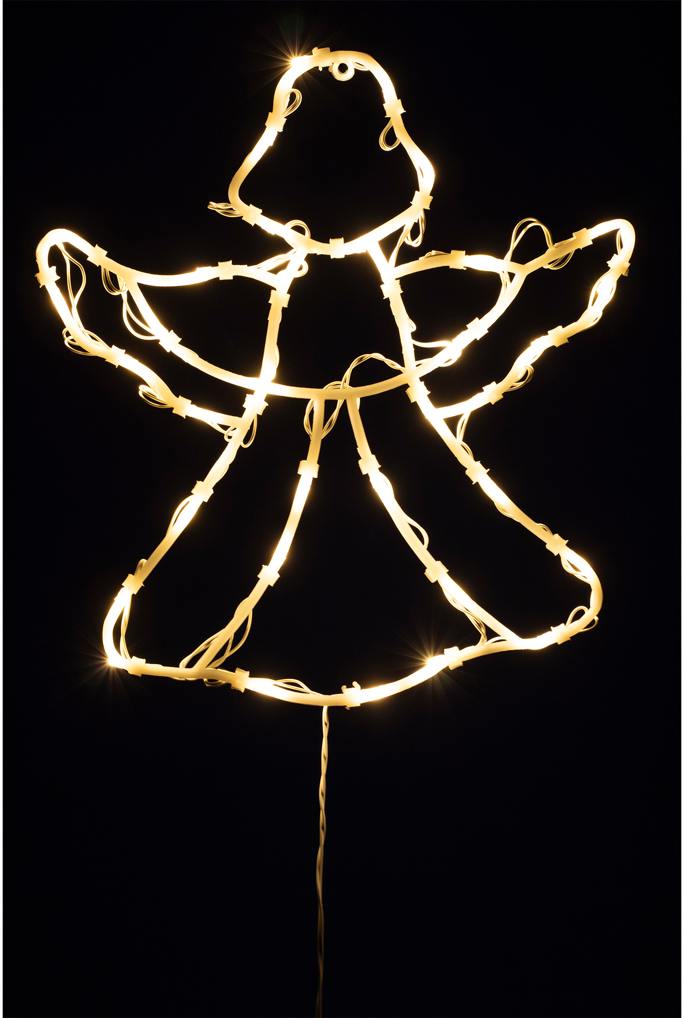 CHRISTMAS LIGHTING KID501WW LED ablakdísz, angyal, adapteres, melegfehér