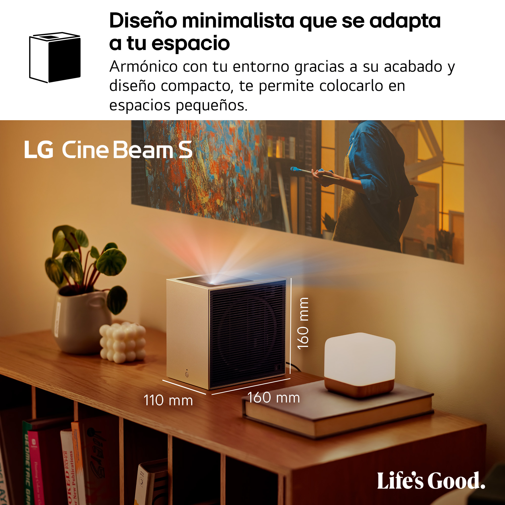 Diseño minimalista que se adapta a tu espacio Armónico con tu entorno gracias a su acabado y diseño compacto te permite colocarlo en espacios pequeños