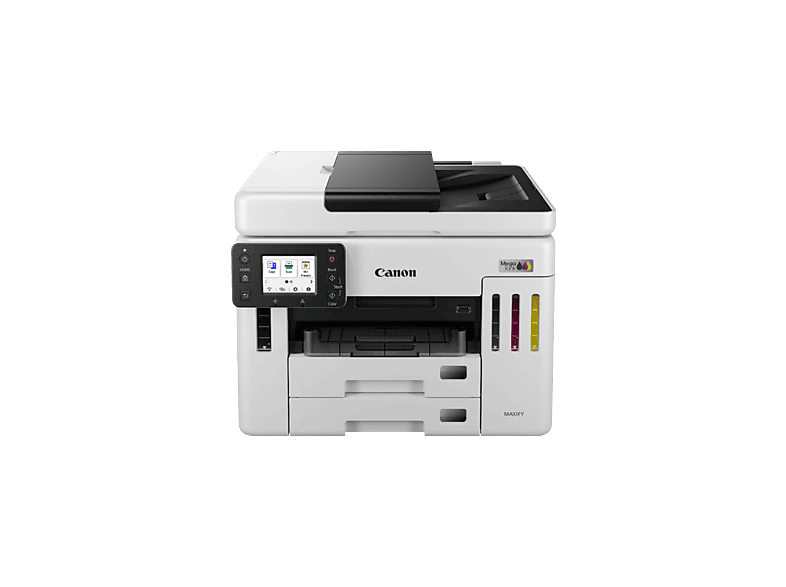 CANON maxIFY GX7150, WLAN, Fax, Weiß, Multifunktionsdrucker, Tintentank, WLAN, Duplexeinheit (für beidseitigen Druck), Weiß