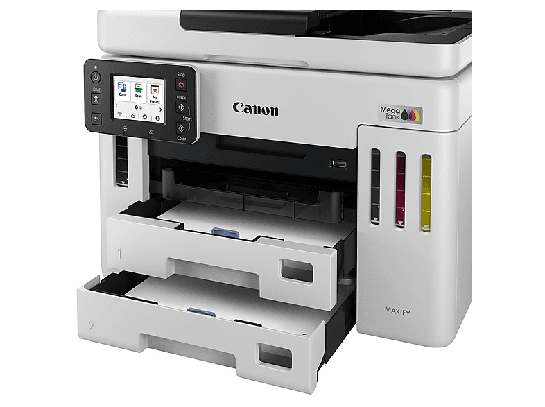 CANON maxIFY GX7150, WLAN, Fax, Weiß, Multifunktionsdrucker, Tintentank, WLAN, Duplexeinheit (für beidseitigen Druck), Weiß — Foto 5 von 5