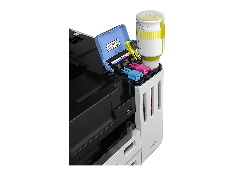 CANON maxIFY GX7150, WLAN, Fax, Weiß, Multifunktionsdrucker, Tintentank, WLAN, Duplexeinheit (für beidseitigen Druck), Weiß — Foto 2 von 5