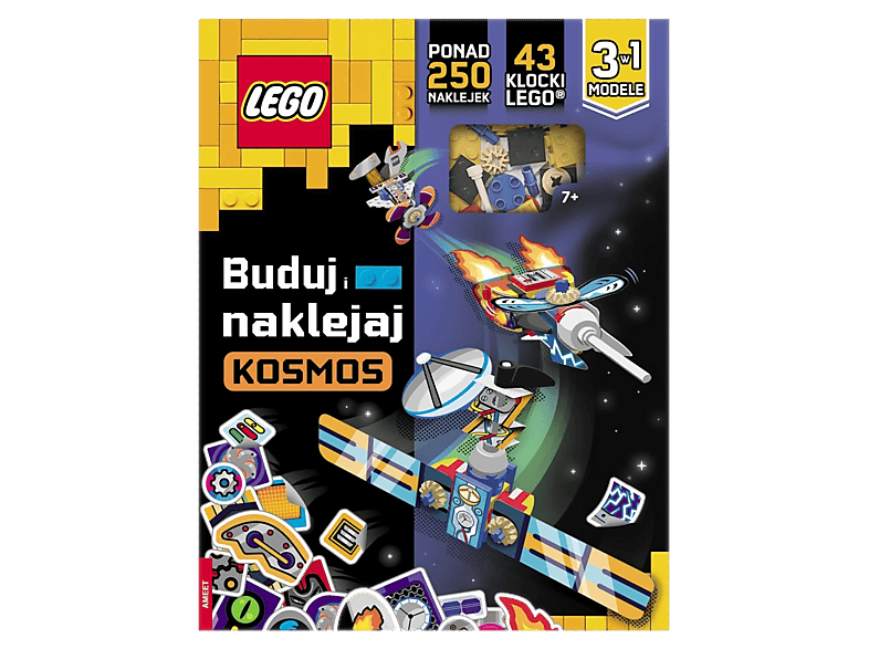 Książka LEGO Kosmos. Buduj i naklejaj Wielokolorowy