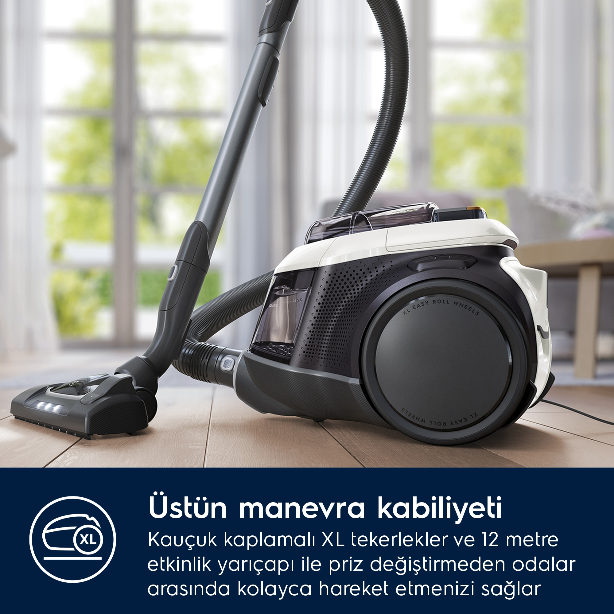 【美品】QUICK PACK 9【GRAY WHITE】 ELECTROLUX Pure C9 PC91-Algrt Toz Torbasız Elektrikli Süpürge