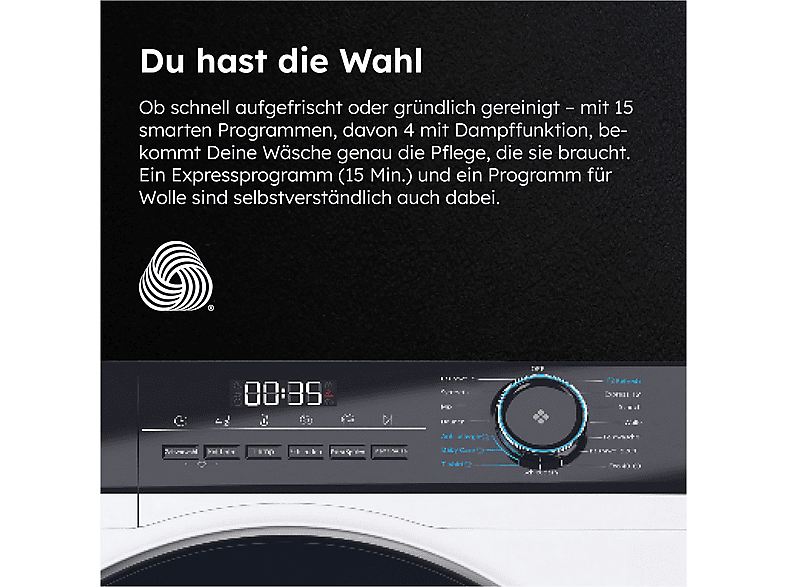 HAIER HW91-NBP14939 I-PRO SERIE 3 Waschmaschine (9 kg, 1330 U/Min., A)