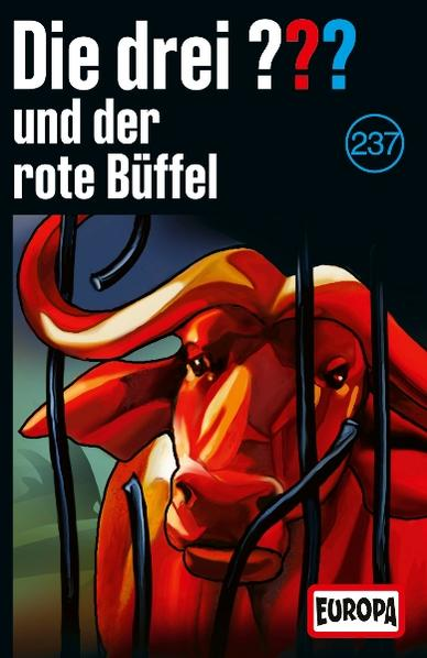 Buchcover: Roter Büffel hinter Gittern. Titel: Die drei ??? und der rote Büffel. Verlag: Europa.